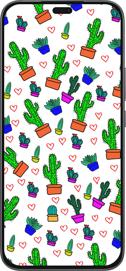 Силиконовый чехол Кактусы 4 для Huawei Honor 400 Lite 5G - 4856u-3993 изображение 