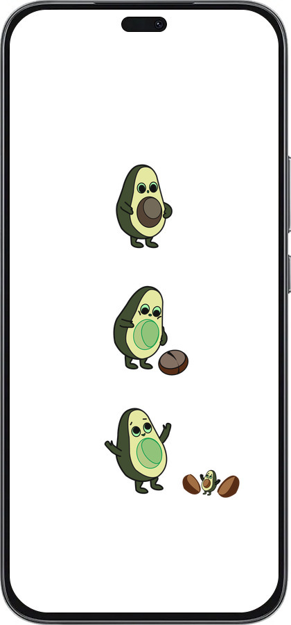 Силиконовый чехол Авокадо 1 для Huawei Honor 400 Lite 5G - 4857u-3993 изображение 