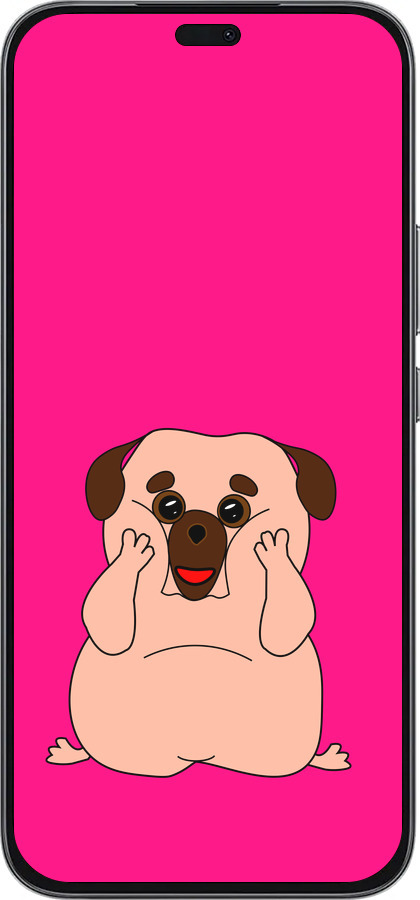 Силиконовый чехол Весёлый мопс для Huawei Honor 400 Lite 5G - 4908u-3993 изображение 