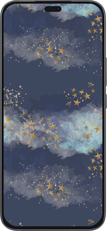 Силиконовый чехол Ночь золотые звезды для Huawei Honor 400 Lite 5G - 5421u-3993 изображение 