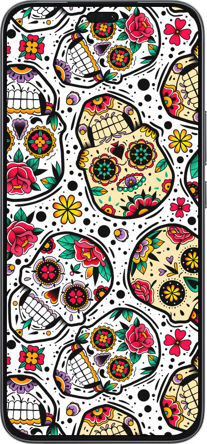 Силиконовый чехол Черепа для Huawei Honor 400 Lite 5G - 5471u-3993 изображение 