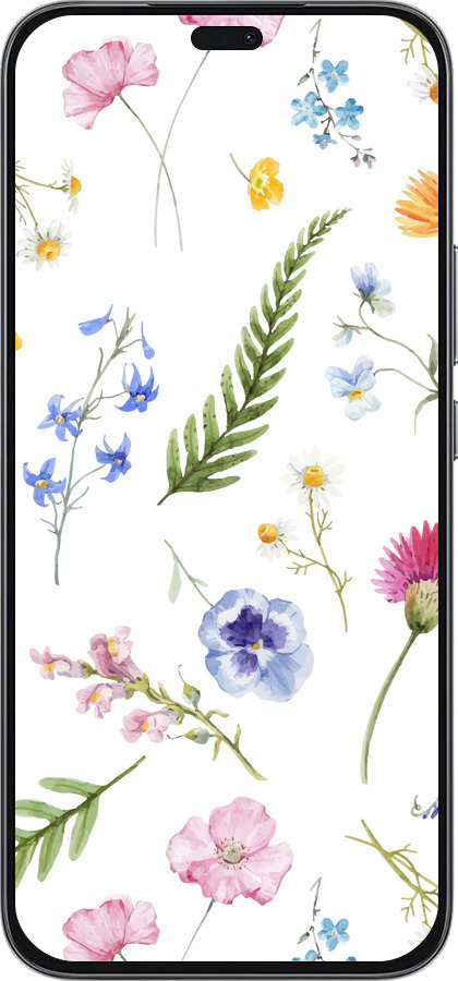 Силиконовый чехол Цветочный фон v2 для Huawei Honor 400 Lite 5G - 5472u-3993 изображение 