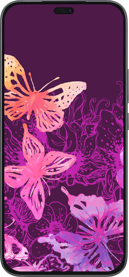 Силиконовый чехол Бабочки v2 для Huawei Honor 400 Lite 5G - 5475u-3993 изображение 