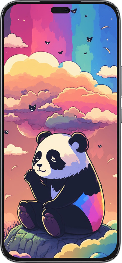 Силиконовый чехол Панда в облаках для Huawei Honor 400 Lite 5G - 5585u-3993 изображение 