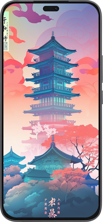 Силиконовый чехол Япония монастырь для Huawei Honor 400 Lite 5G - 5590u-3993 изображение 