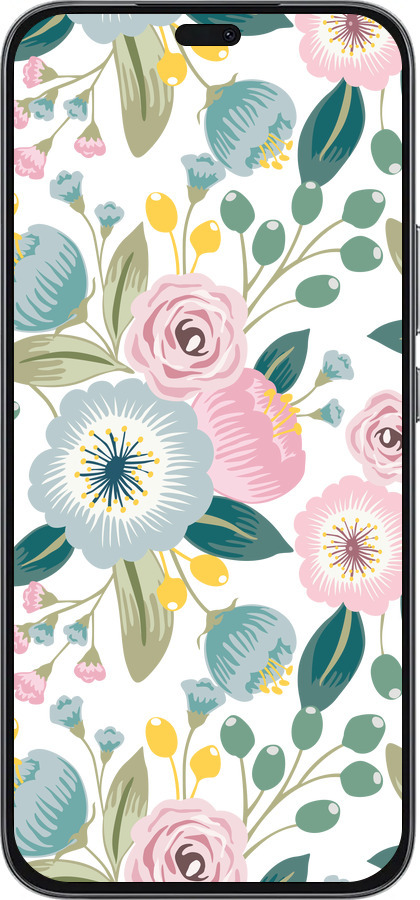 Силиконовый чехол Цветочные обои v2 для Huawei Honor 400 Lite 5G - 5602u-3993 изображение 