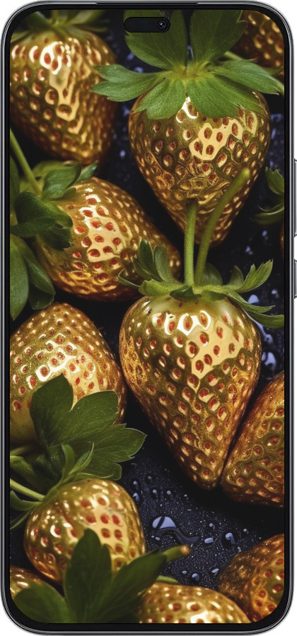 Силиконовый чехол Золотая клубника для Huawei Honor 400 Lite 5G - 5637u-3993 изображение 