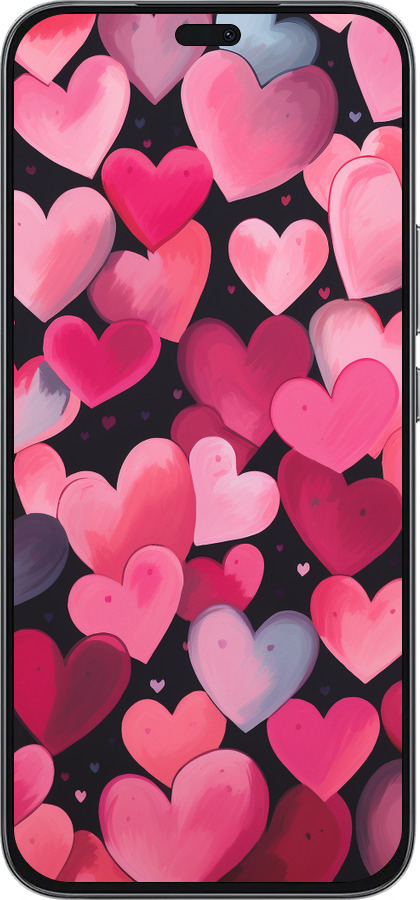 Силиконовый чехол Сердечки 4 для Huawei Honor 400 Lite 5G - 5662u-3993 изображение 