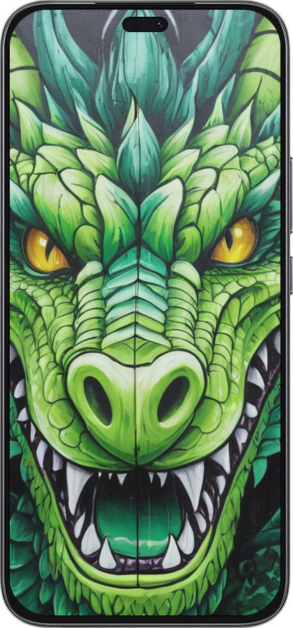 Силиконовый чехол Зелёный дракон для Huawei Honor 400 Lite 5G - 5816u-3993 изображение 