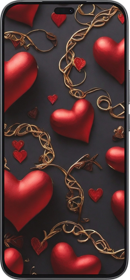 Силиконовый чехол Сердечки для Huawei Honor 400 Lite 5G - 5831u-3993 изображение 