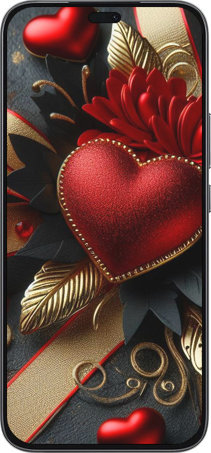 Силиконовый чехол Сердечки v2 для Huawei Honor 400 Lite 5G - 5832u-3993 изображение 