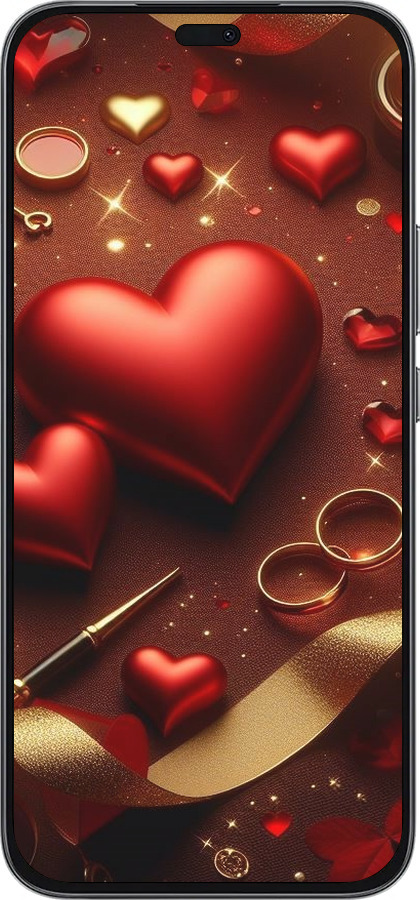 Силиконовый чехол Сердечки v3 для Huawei Honor 400 Lite 5G - 5833u-3993 изображение 