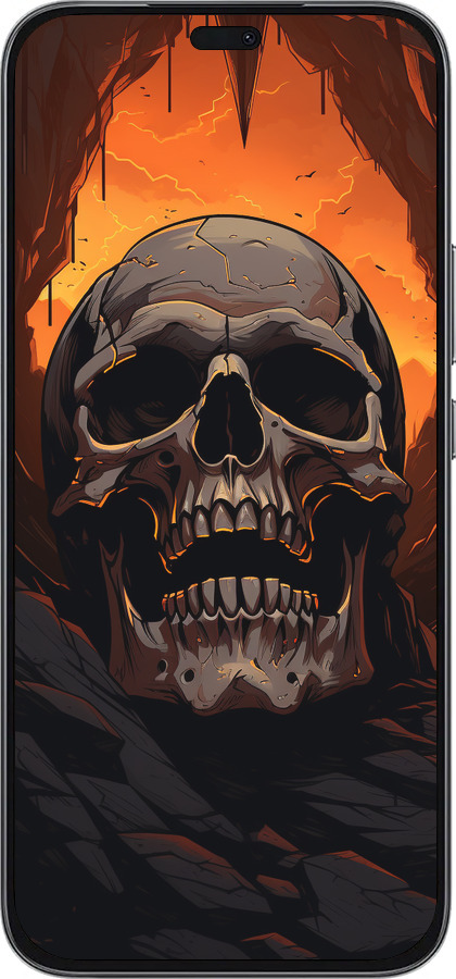 Силиконовый чехол Череп в пещере для Huawei Honor 400 Lite 5G - 5959u-3993 изображение 