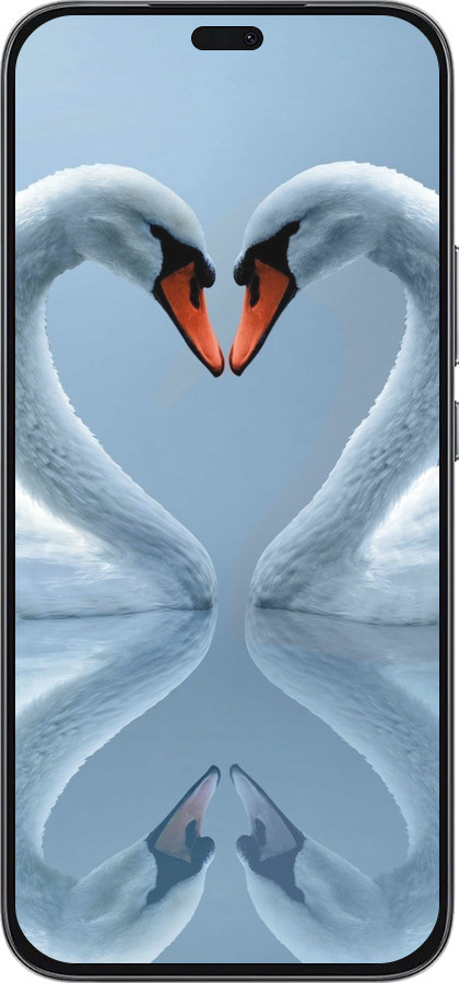 Силиконовый чехол Лебеди для Huawei Honor 400 Lite 5G - 6007u-3993 изображение 