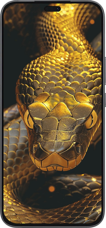 Силиконовый чехол Golden snake для Huawei Honor 400 Lite 5G - 6072u-3993 изображение 