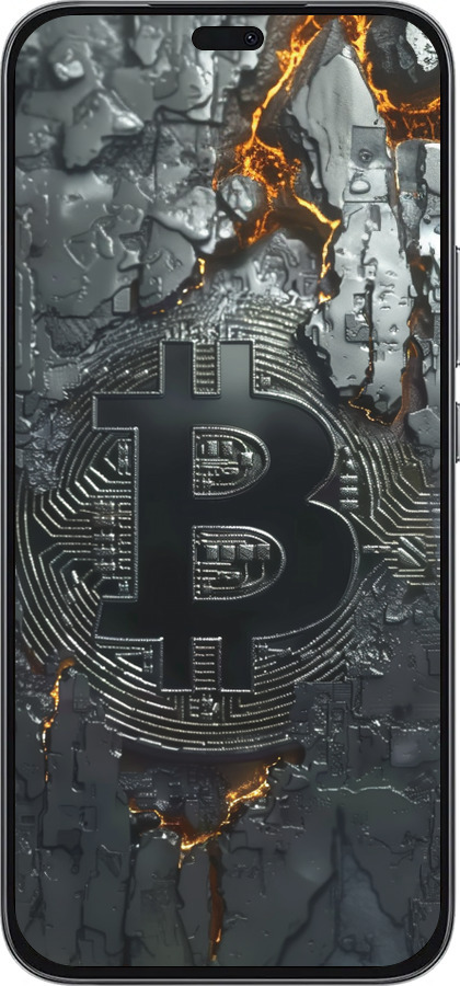Силиконовый чехол Раскаленный биткойн для Huawei Honor 400 Lite 5G - 6091u-3993 изображение 