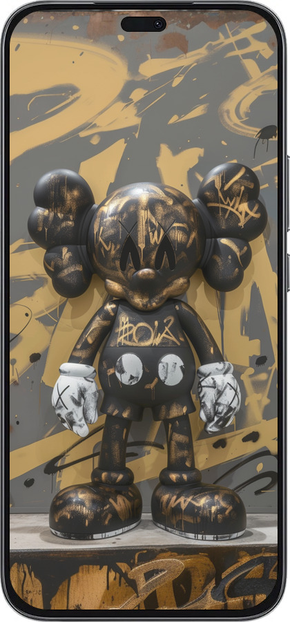 Силиконовый чехол Bronze kaws для Huawei Honor 400 Lite 5G - 6097u-3993 изображение 