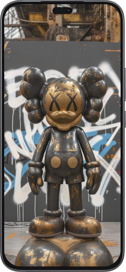 Силиконовый чехол Bronze kaws v3 для Huawei Honor 400 Lite 5G - 6099u-3993 изображение 