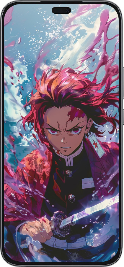 Силиконовый чехол Танджиро Камадо: Клинок рассекающий демонов для Huawei Honor 400 Lite 5G - 6111u-3993 изображение 