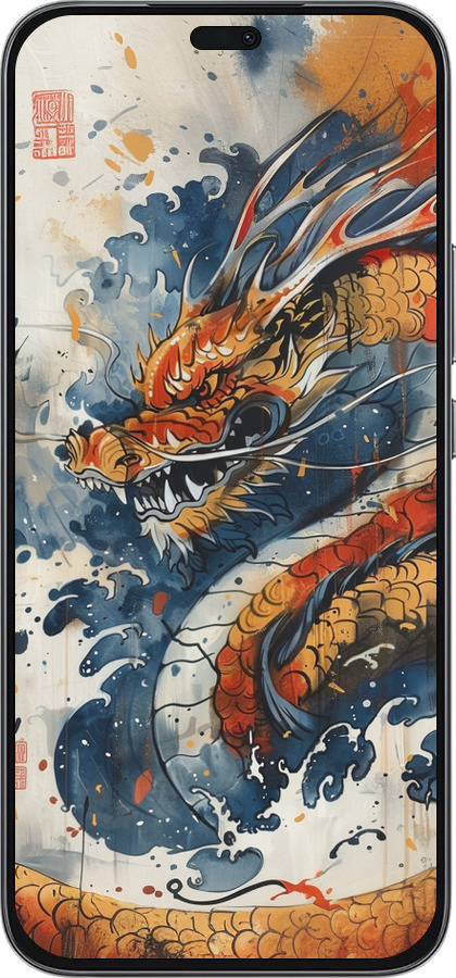 Силиконовый чехол Ярость дракона для Huawei Honor 400 Lite 5G - 6112u-3993 изображение 