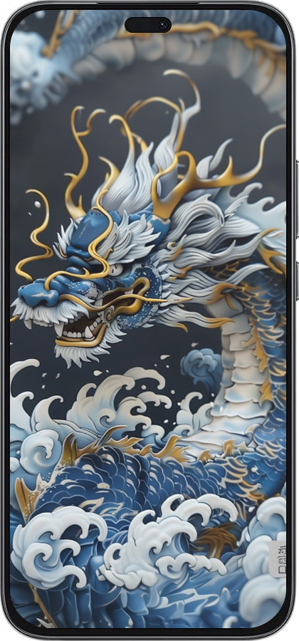 Силиконовый чехол Водяной дракон для Huawei Honor 400 Lite 5G - 6113u-3993 изображение 