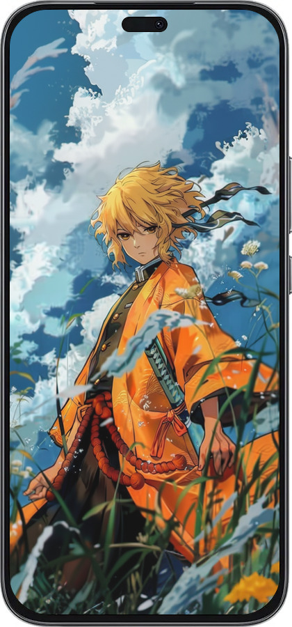 Силиконовый чехол Zenitsu Agatsuma для Huawei Honor 400 Lite 5G - 6117u-3993 изображение 