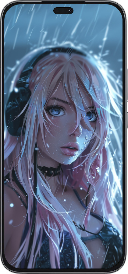 Силиконовый чехол Неоновый дождь для Huawei Honor 400 Lite 5G - 6119u-3993 изображение 