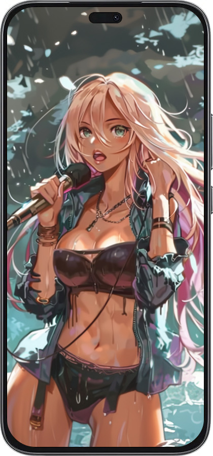 Силиконовый чехол Аниме-звезда под водопадом для Huawei Honor 400 Lite 5G - 6121u-3993 изображение 