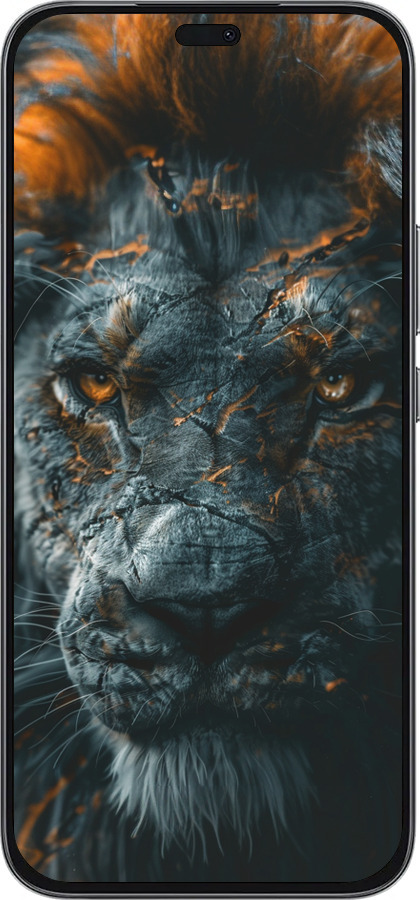 Силиконовый чехол Пламенный лев для Huawei Honor 400 Lite 5G - 6153u-3993 изображение 