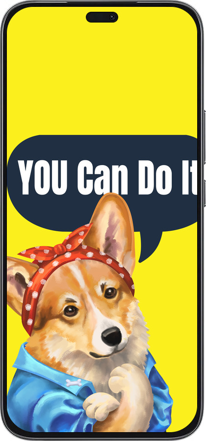 Силіконовий чехол чехол с корги You Can Do It для Huawei Honor 400 Lite 5G - 6184u-3993 изображение 