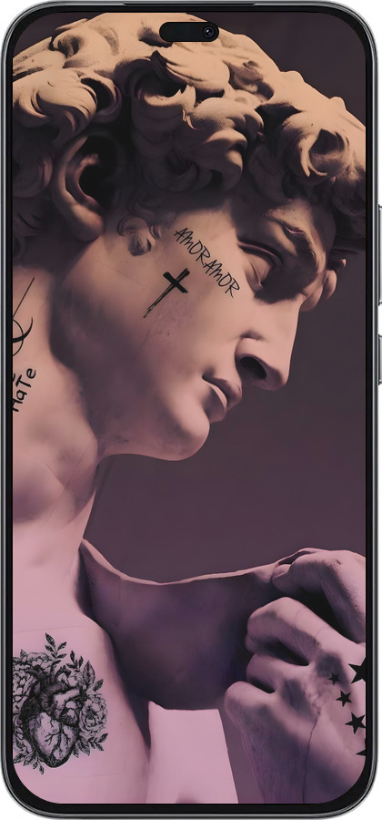 Силиконовый чехол Давид для Huawei Honor 400 Lite 5G - 6302u-3993 изображение 