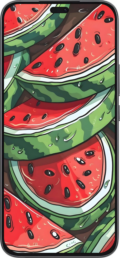 Силиконовый чехол Арбуз для Huawei Honor 400 Lite 5G - 6315u-3993 изображение 