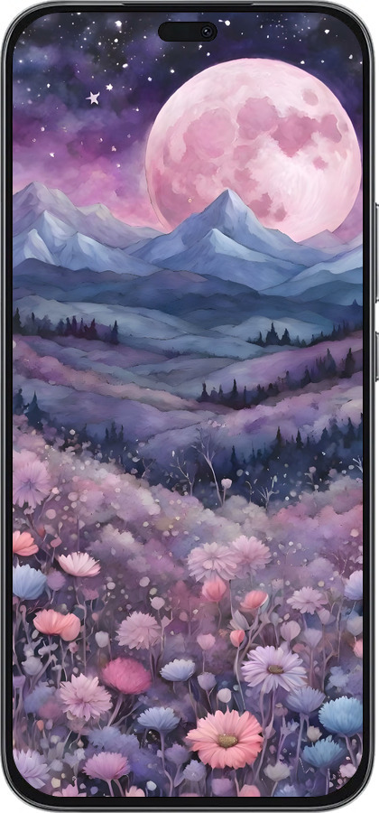 Силиконовый чехол Ночь луна арт для Huawei Honor 400 Lite 5G - 6319u-3993 изображение 