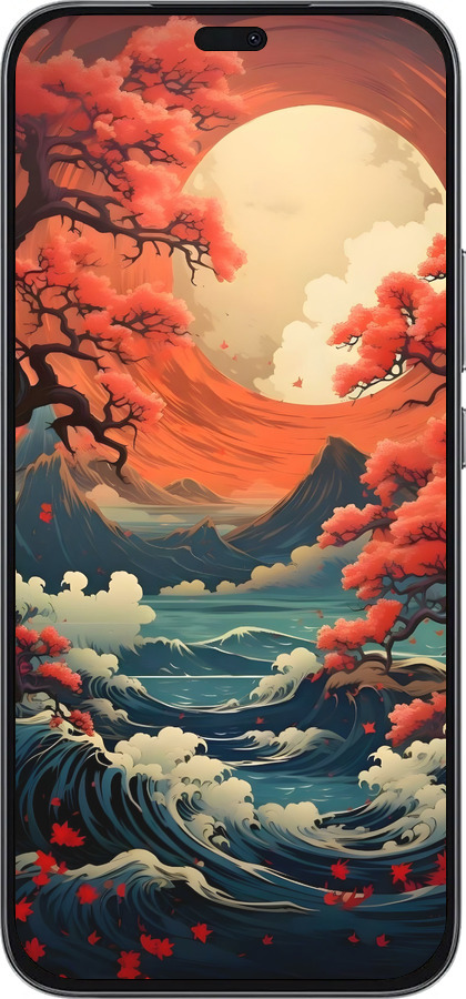 Силиконовый чехол Природа японии для Huawei Honor 400 Lite 5G - 6327u-3993 изображение 