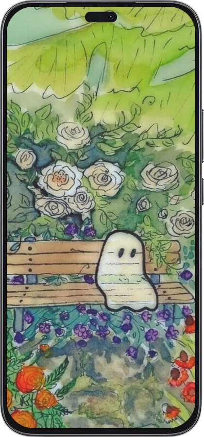 Силиконовый чехол Грустное привидение для Huawei Honor 400 Lite 5G - 6403u-3993 изображение 