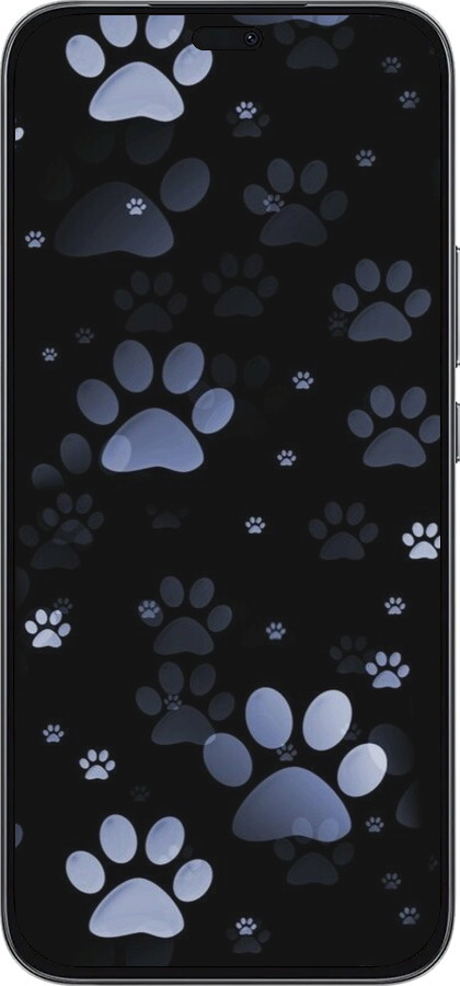 Силиконовый чехол С синими отпечатками лап для Huawei Honor 400 Lite 5G - 6441u-3993 изображение 