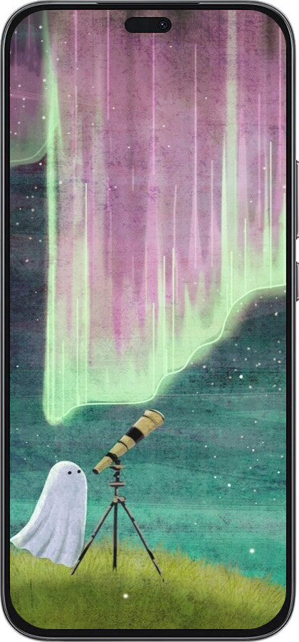 Силиконовый чехол Привидение и звезды для Huawei Honor 400 Lite 5G - 6443u-3993 изображение 