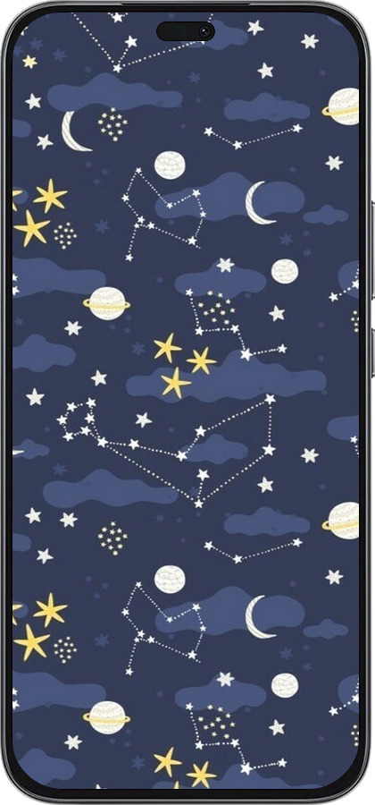 Силиконовый чехол Астрономический узор. Милый дизайн мультяшной вселенной для Huawei Honor 400 Lite 5G - 6446u-3993 изображение 