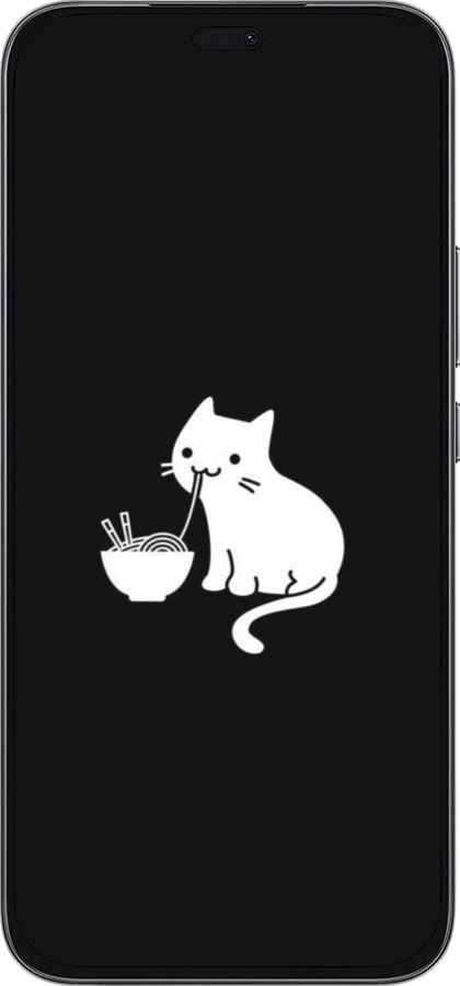 Силиконовый чехол С милым котом на черном фоне для Huawei Honor 400 Lite 5G - 6528u-3993 изображение 