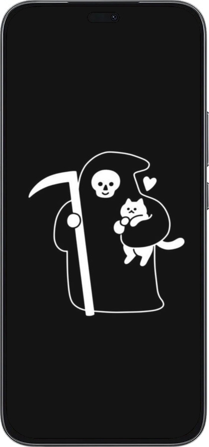 Силиконовый чехол Минималистичный арт: смерть и кошка для Huawei Honor 400 Lite 5G - 6529u-3993 изображение 