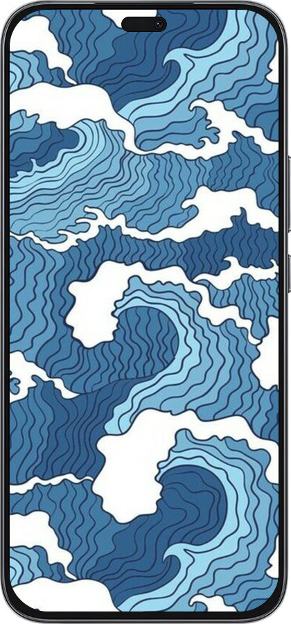 Силиконовый чехол Абстрактный рисунок морских волн для Huawei Honor 400 Lite 5G - 6538u-3993 изображение 