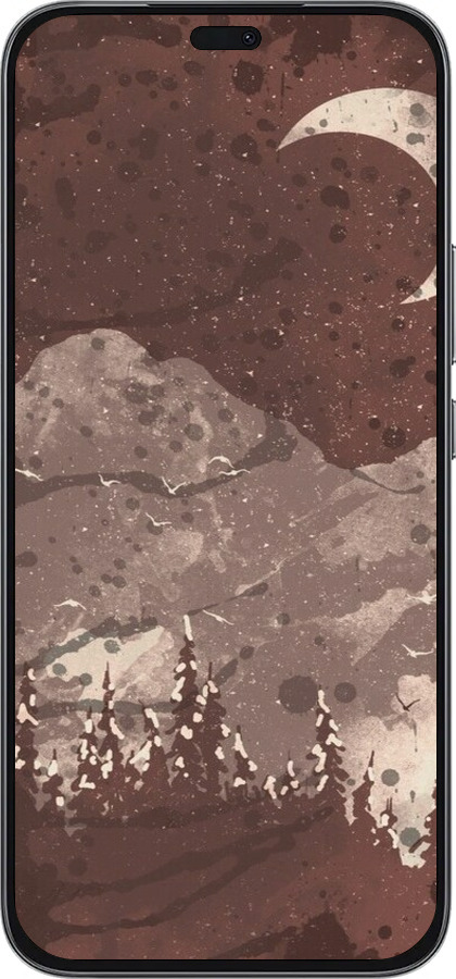 Силіконовий чехол із зображенням місячного пейзажу у нічному лісі для Huawei Honor 400 Lite 5G - 6546u-3993 изображение 