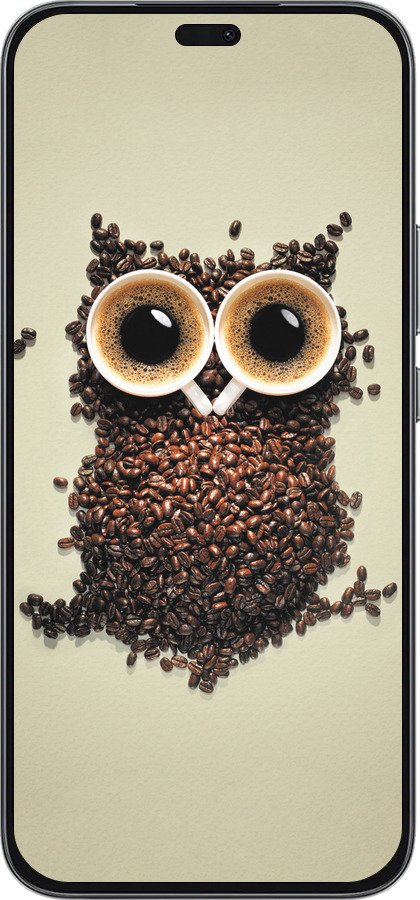 Силиконовый чехол Сова из кофе для Huawei Honor 400 Lite 5G - 777u-3993 изображение 