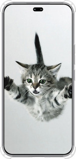 Силикон с усиленными углами чехол Летящий котёнок для Huawei Honor 400 PRO 5G - 2322sp-4036 изображение 