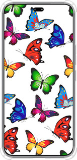 Силикон с усиленными углами чехол Красочные мотыльки для Huawei Honor 400 PRO 5G - 4761sp-4036 изображение 
