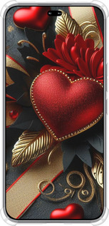 Силикон с усиленными углами чехол Сердечки v2 для Huawei Honor 400 PRO 5G - 5832sp-4036 изображение 