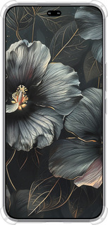 Силикон с усиленными углами чехол Черные цветы для Huawei Honor 400 PRO 5G - 6031sp-4036 изображение 