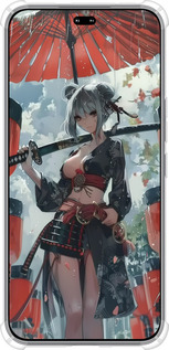 Силикон с усиленными углами чехол Гейша-воин для Huawei Honor 400 PRO 5G - 6124sp-4036 изображение 