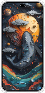 Силикон с усиленными углами чехол Кит в космосе для Huawei Honor 400 PRO 5G - 6328sp-4036 изображение 