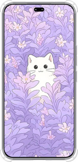 Силикон с усиленными углами чехол Котик в цветах для Huawei Honor 400 PRO 5G - 6390sp-4036 изображение 